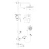 Душевой комплект LEMARK BRONX LM3722GM, 226 мм