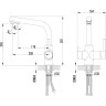 Смеситель для кухни с подключением к фильтру LEMARK COMFORT LM3061PAN